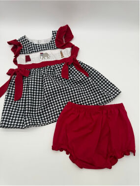 ALABAMA Magic Kingdom Boutique Casual Dress 3T Black Red Houndstooth